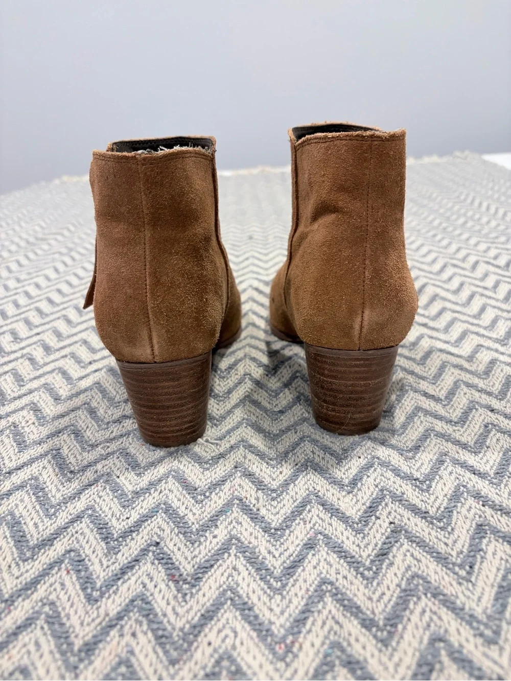 Aldo Women's Suede Tan Ankle Boots with Side Zip